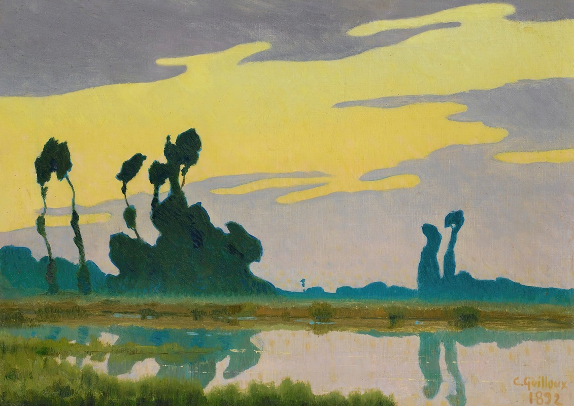 Paysage au coucher du soleil (1892)