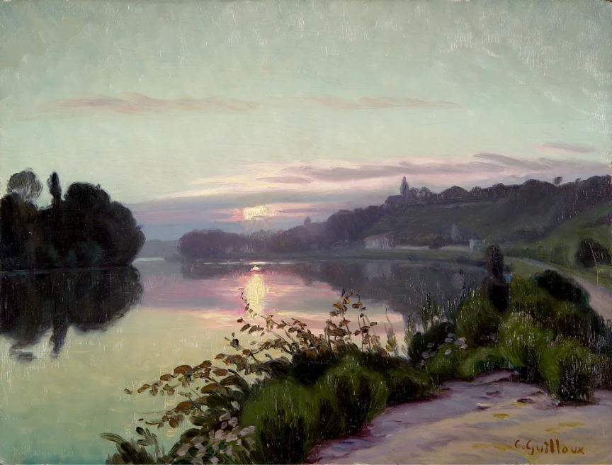 Paysage crépusculaire, vers 1900