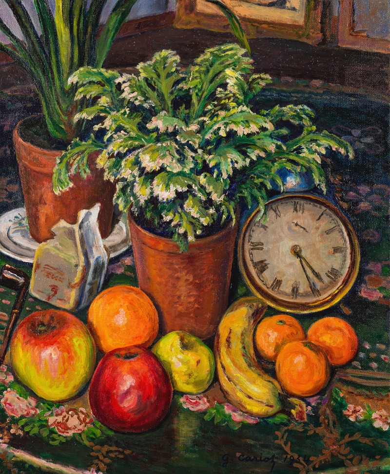 Nature Morte au réveil et aux fruits