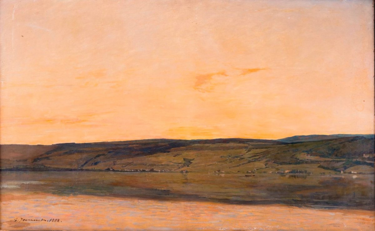 Vue sur le lac, soleil couchant, 1888