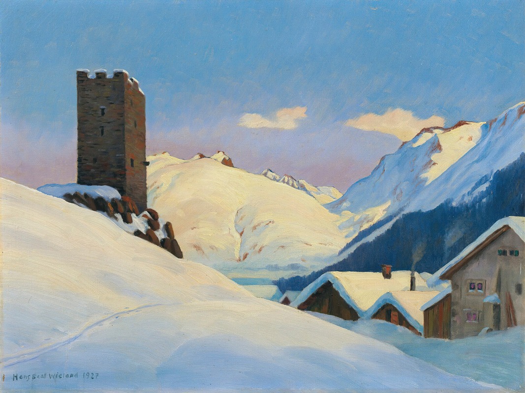 Paysage d'hiver près de l'Hospental, 1927