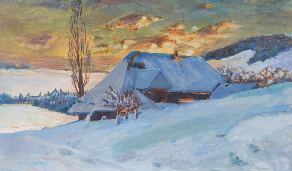 Refuge alpin en hiver, 1917