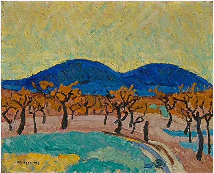 Un Matin - Paysage d'hiver avec des arbres fruitiers dénudés, 1939