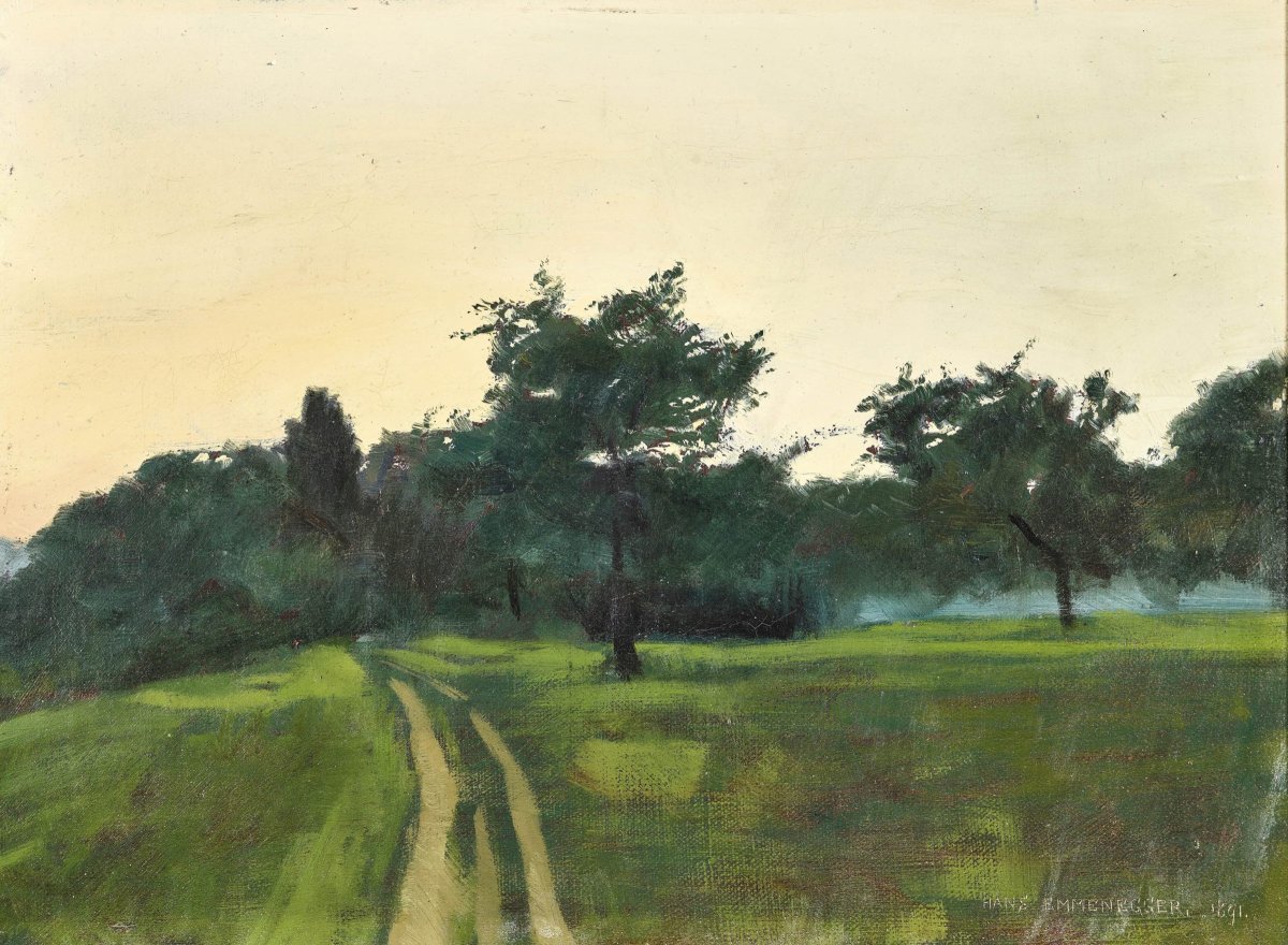 Paysage champêtre avec arbres (chemin de terre), 1891