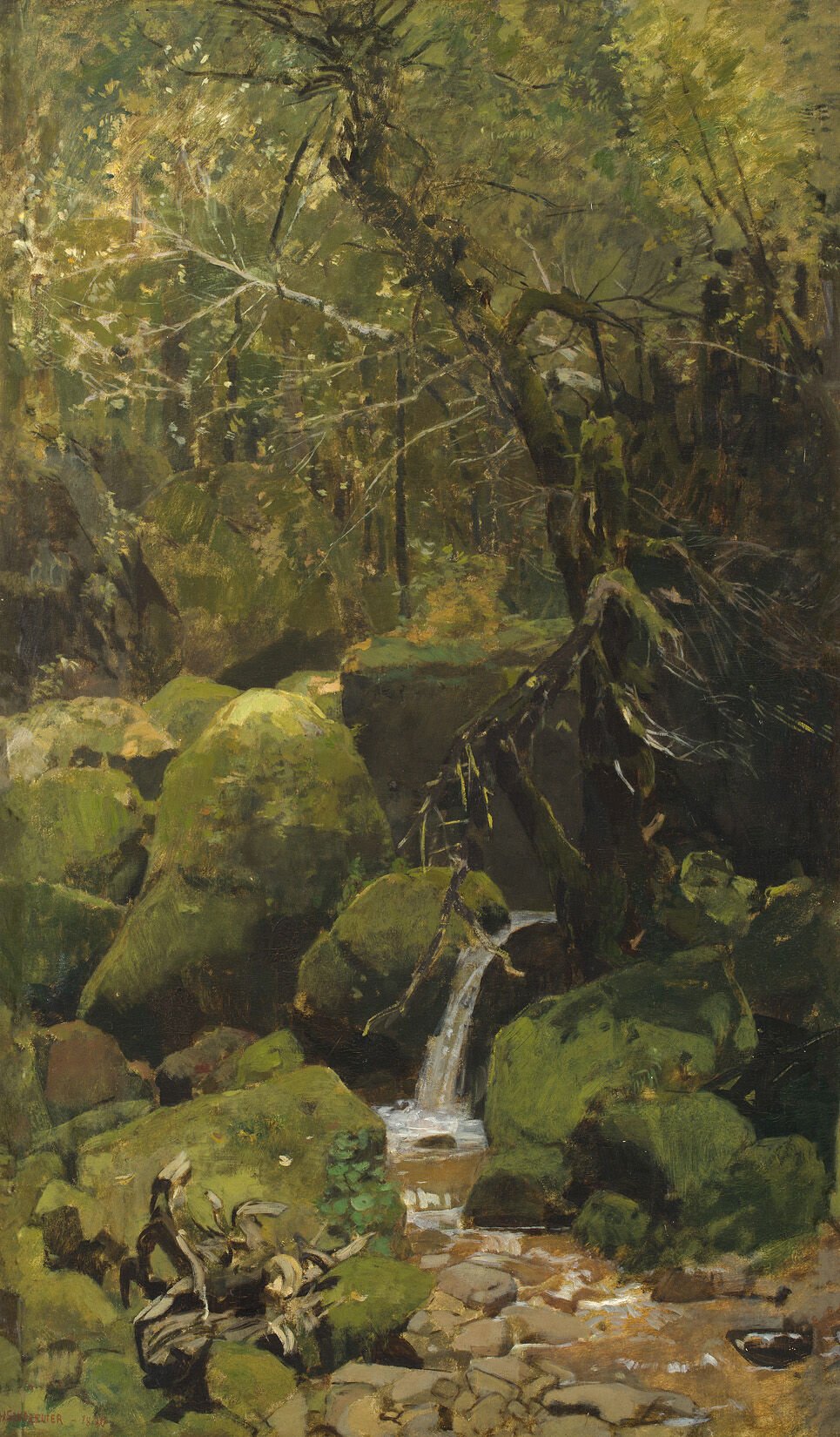 Intérieur de la forêt avec ruisseau, 1880