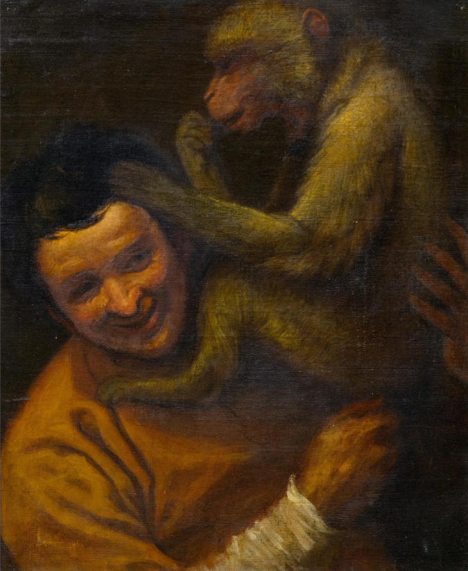 Garçon avec un singe, 1875