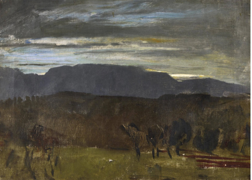 Paysage vallonné avec des arbres