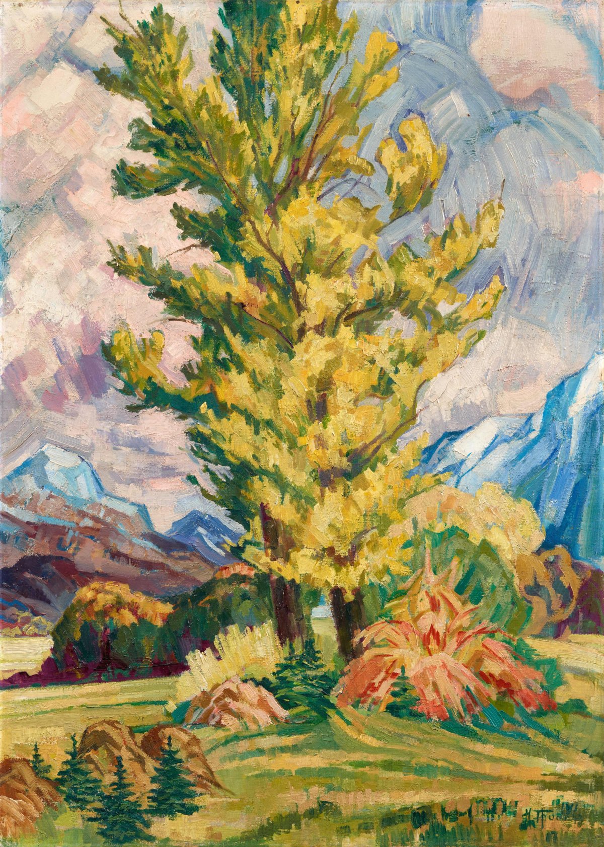 Peupliers au soleil, 1943