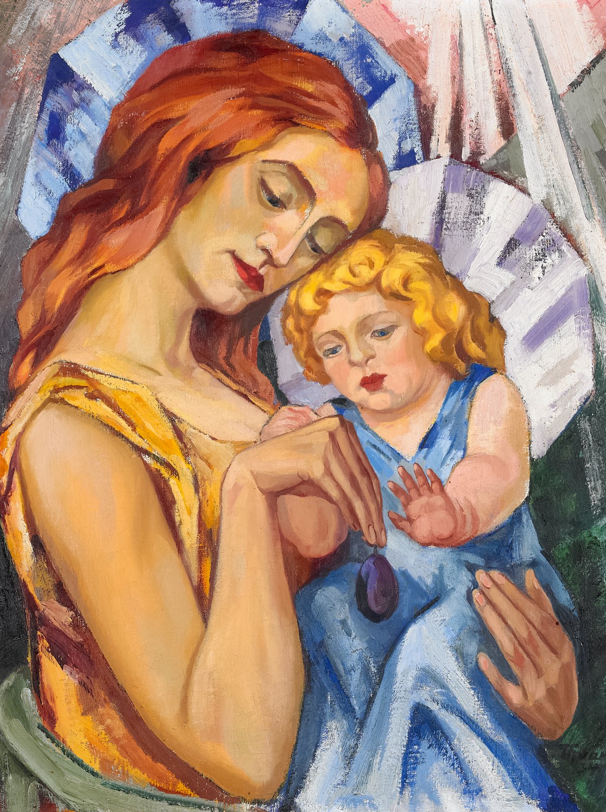 Vierge à l'enfant et aux prunes, 1934