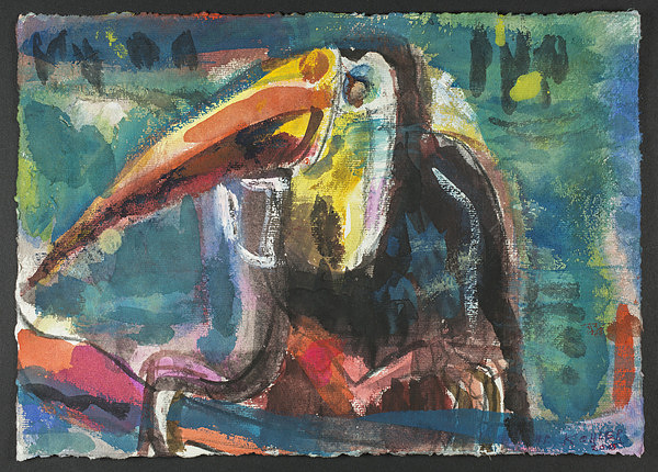 Toucan, aquarelle, 2015, 22 x 30 cm