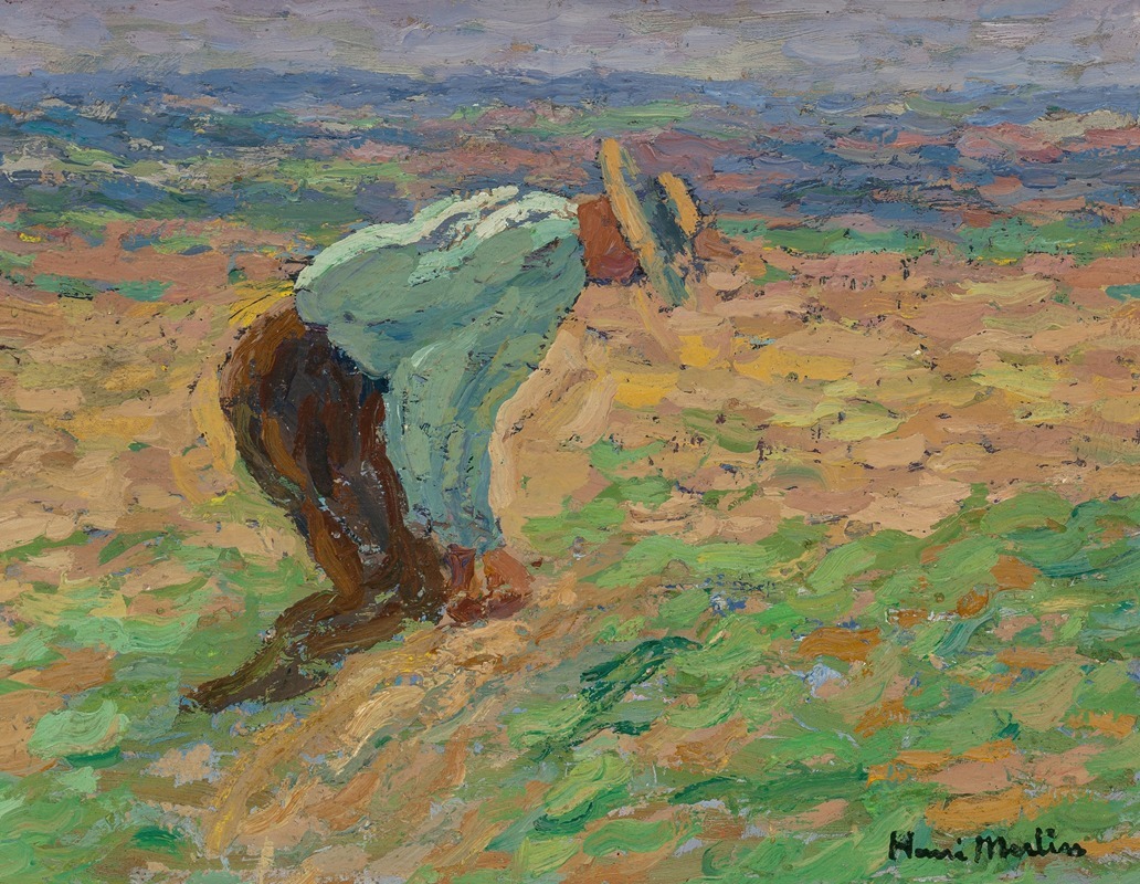 Lieur de gerbe (Étude pour ‘La Moisson,’ l’un des 4 panneaux du grand décor du Conseil d’État, Paris)