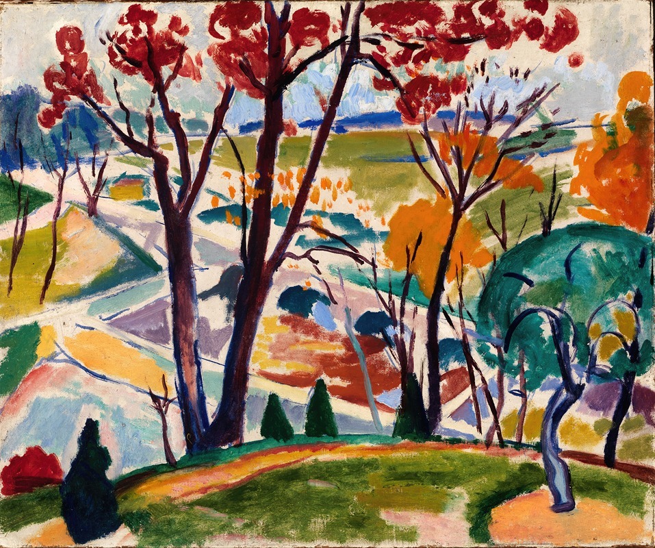 Paysage, pont, Huntingdon Valley (vers 1915-1916)