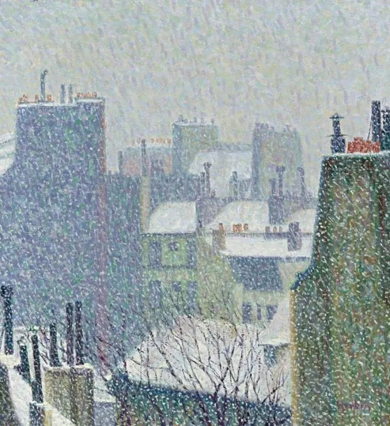Les toits de Paris sous la neige, 1902
