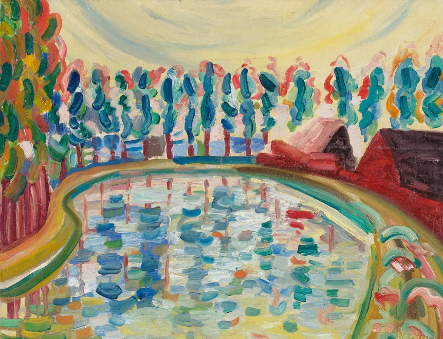 Peupliers près d'un lac, 1907