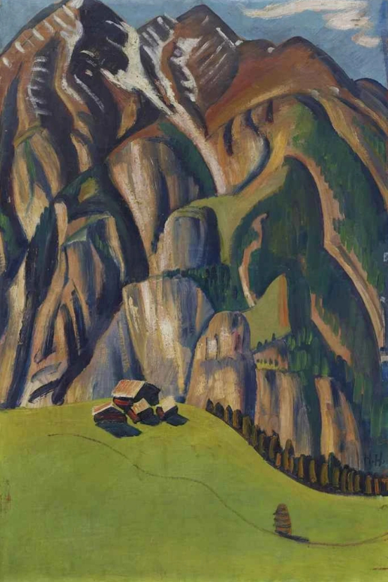 Paysage de montagne valaisan circa 1912