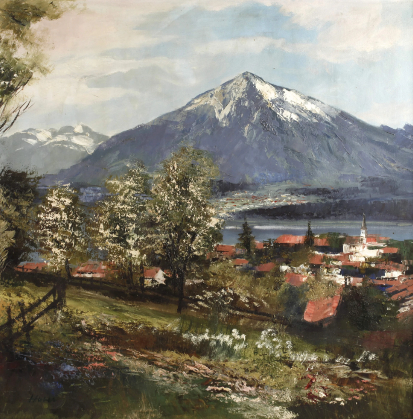 Sigriswil au bord du lac de Thoune, vers 1960