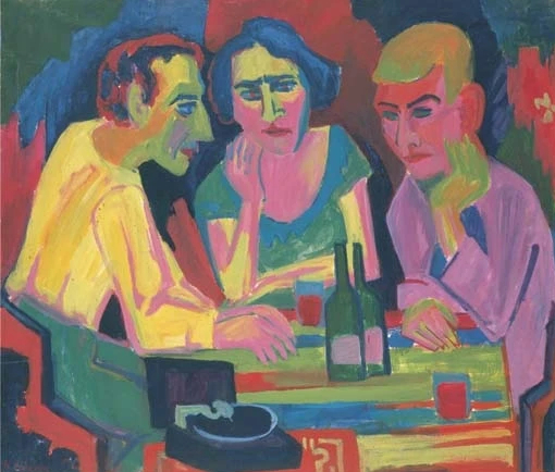 Trois personnes à table, 1924