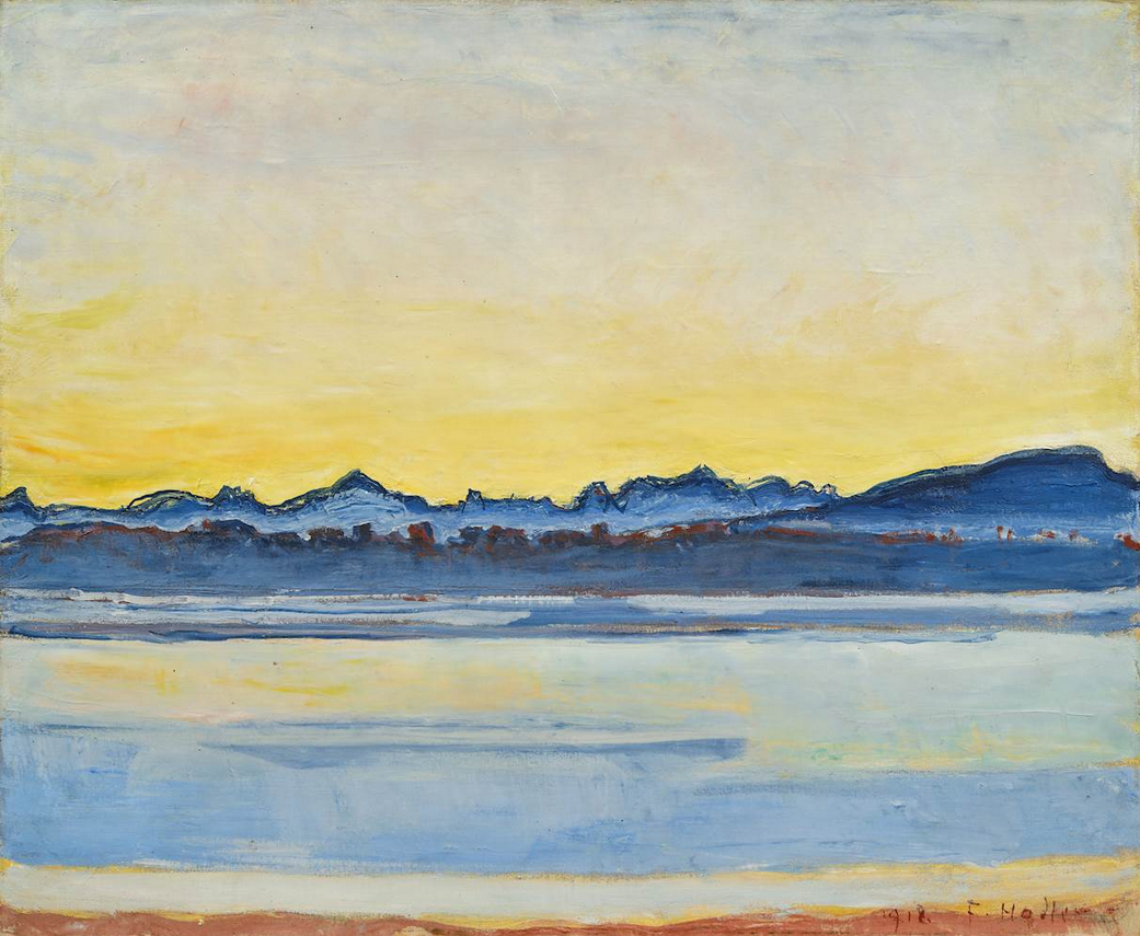 Le lac Léman et le Mont-Blanc au petit matin, 1918 - Huile sur toile - 66,0 x 80,5 cm 