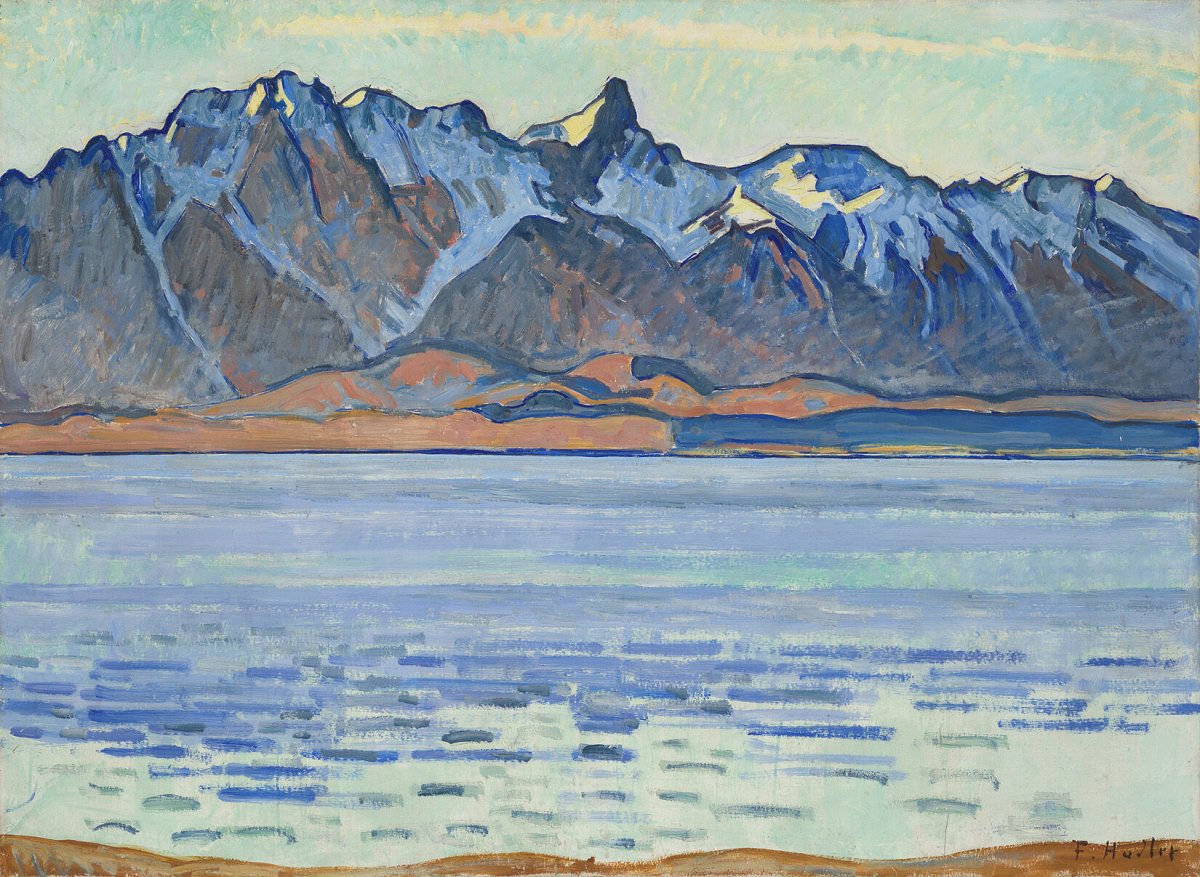 Lac de Thoune et chaîne du Stockhorn, 1911