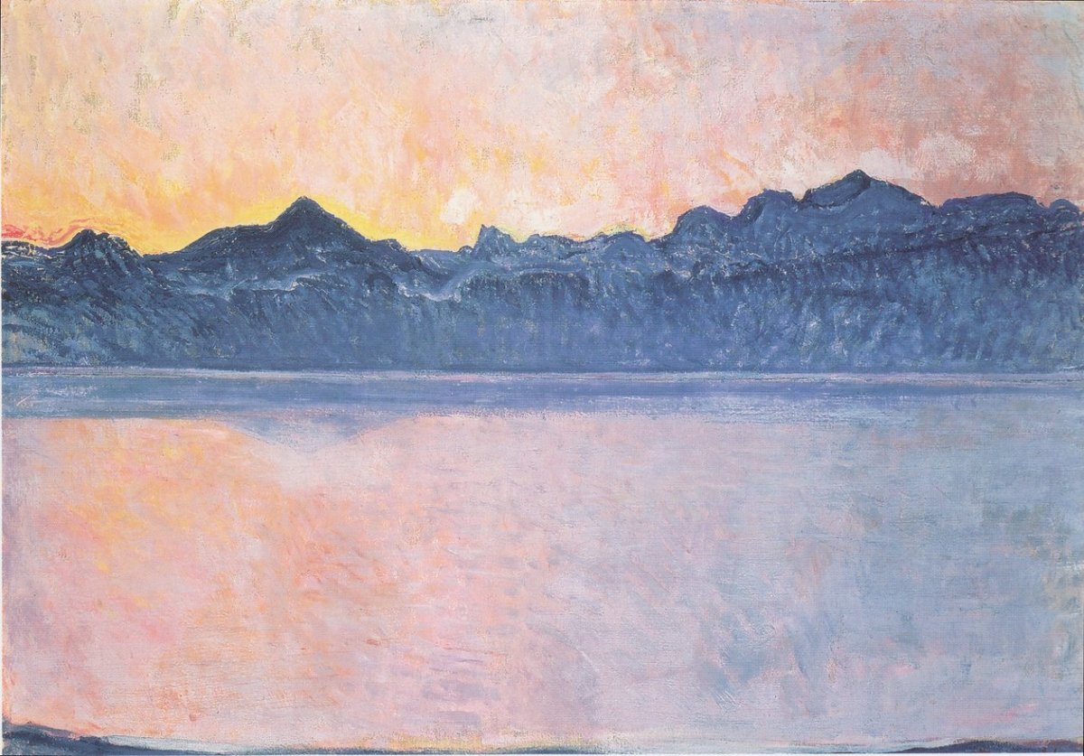 Lac Léman avec le Mont-Blanc dans la lumière du matin, 1918