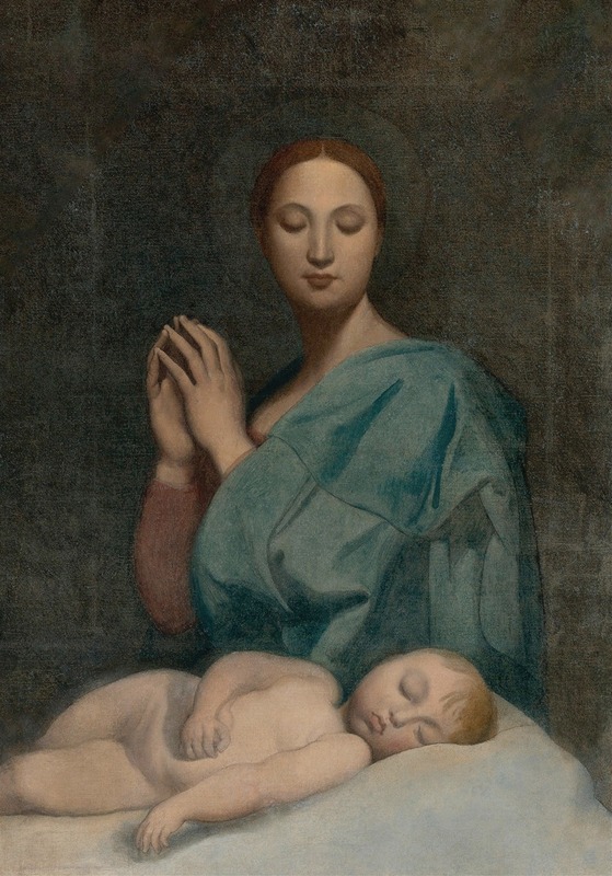 La Vierge avec l'enfant Jésus endormi