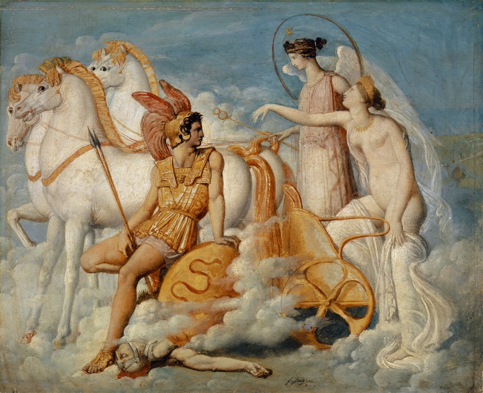 Vénus, blessée par Diomède, retourne sur l'Olympe (Vers 1803)