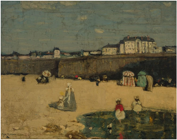 La plage vers 1898 - 1899