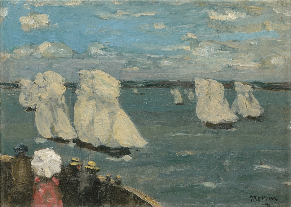 La régate, vers 1902-1907, huile sur panneau, 23,4 x 32,8 cm