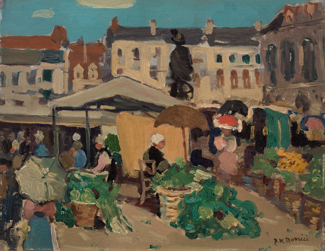 Scène de marché (environ 1898-1899)
