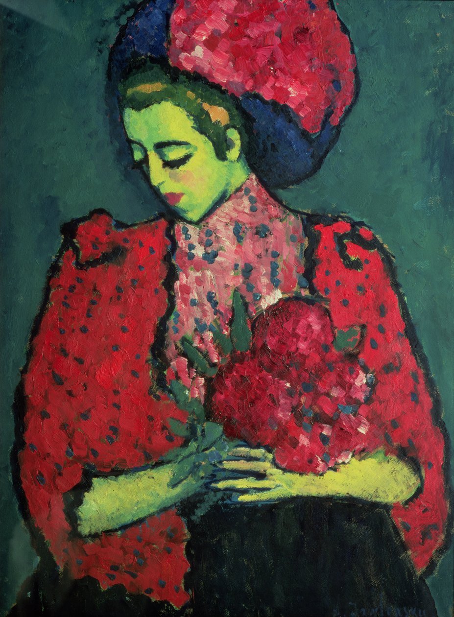 Jeune fille avec des pivoines, 1909