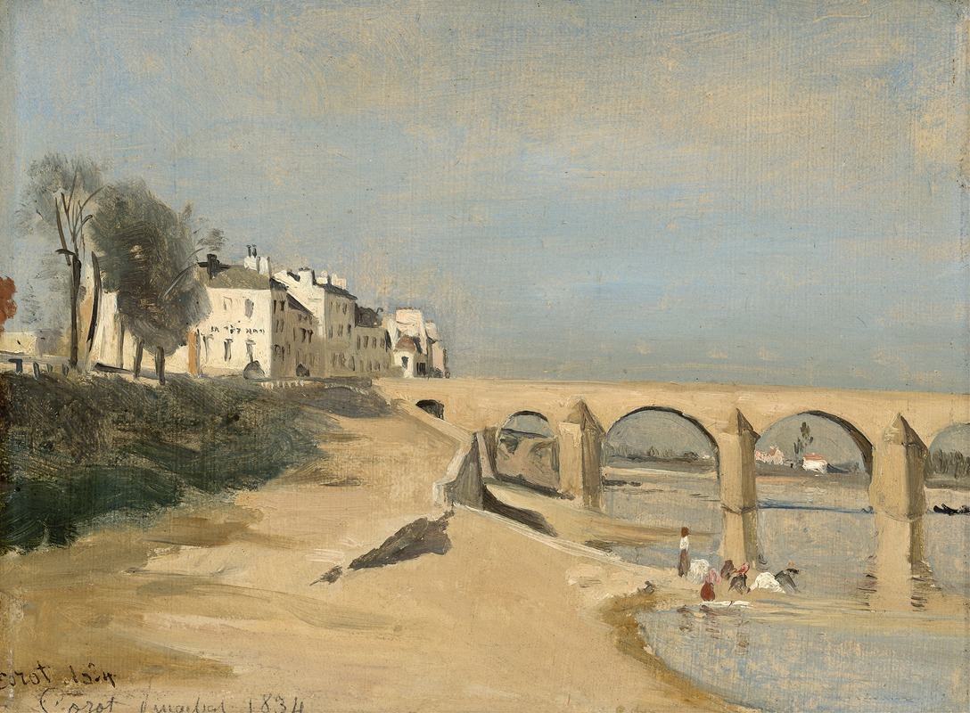 Pont sur la Saône à Mâcon (1834)