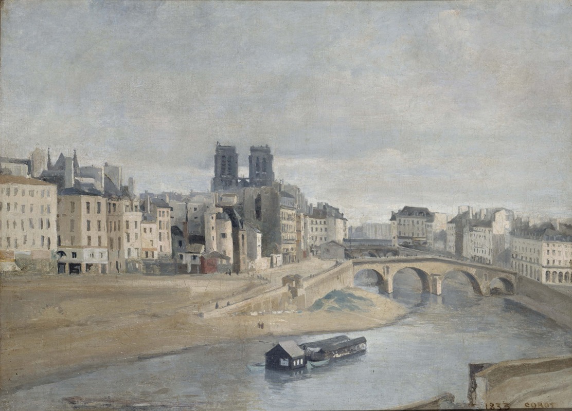 Le Quai des Orfèvres et le Pont Saint Michel (1833) 