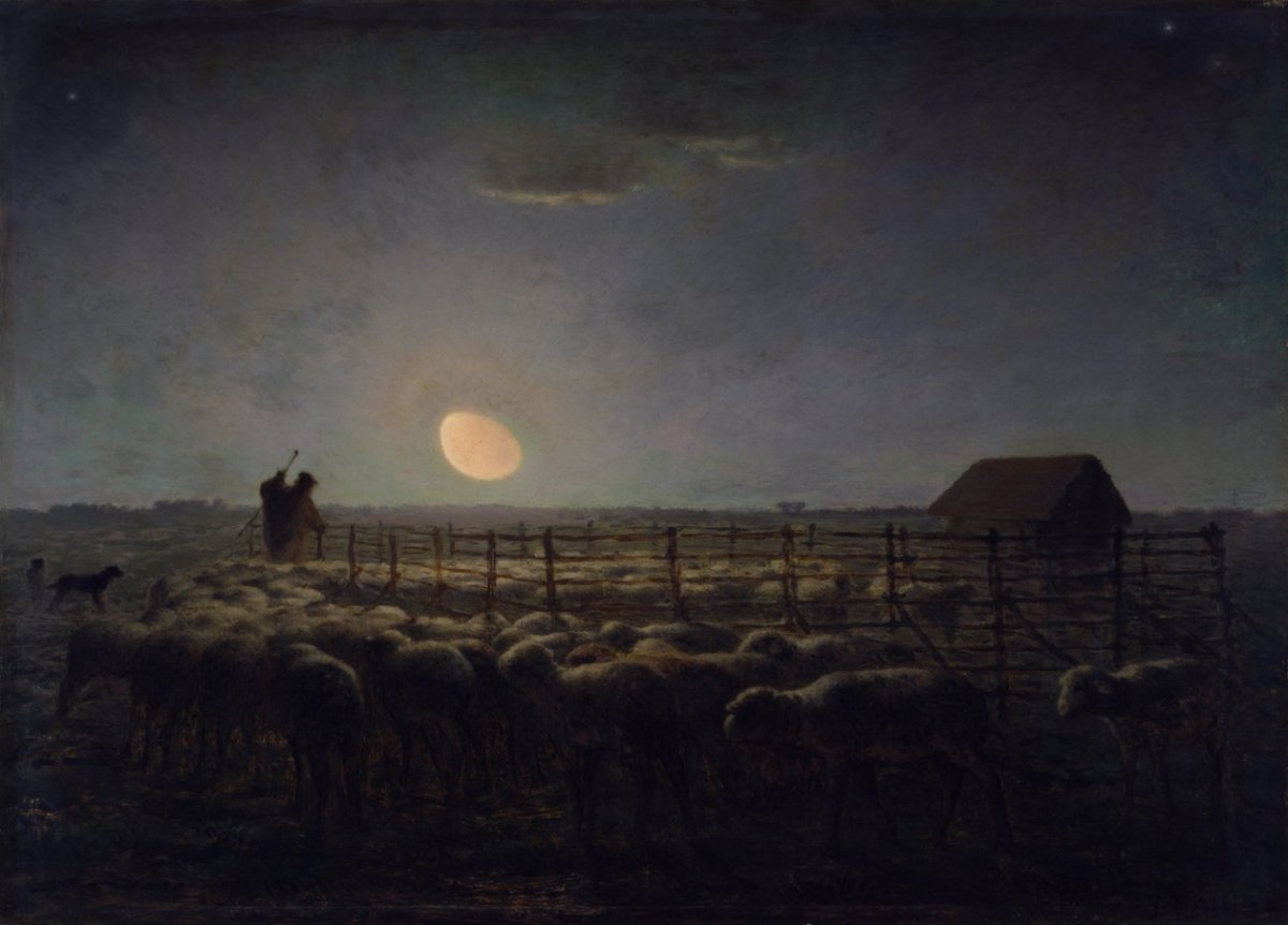 La bergerie, au clair de lune, 1856