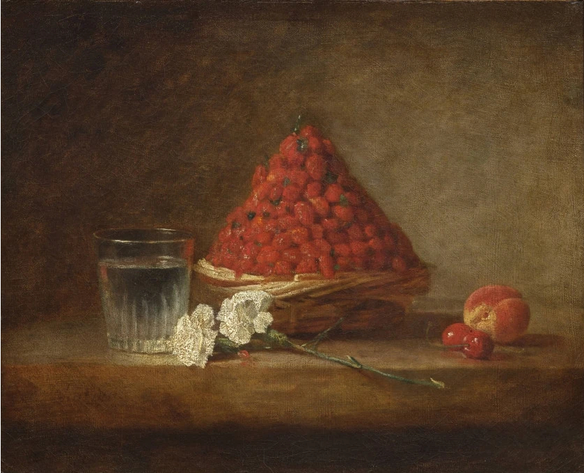 Le panier de fraises des bois