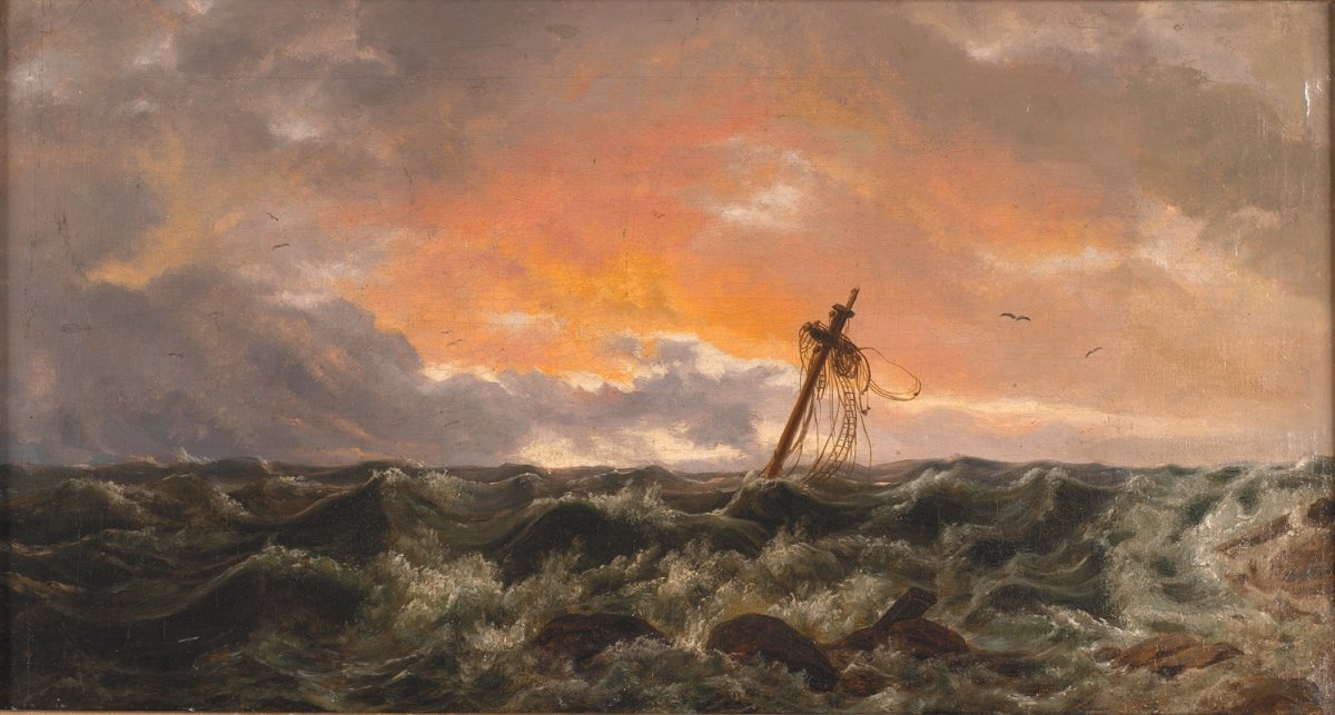 Paysage marin avec une épave (1831)