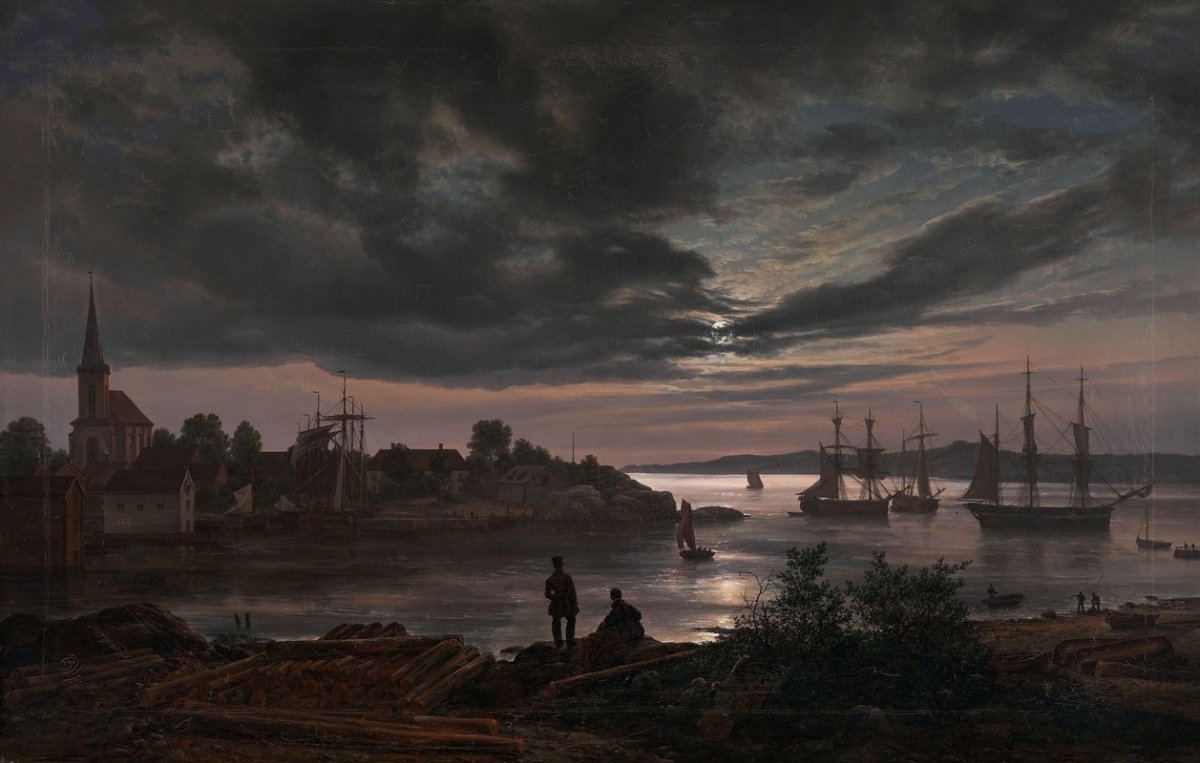 Larvik au clair de lune (1839)