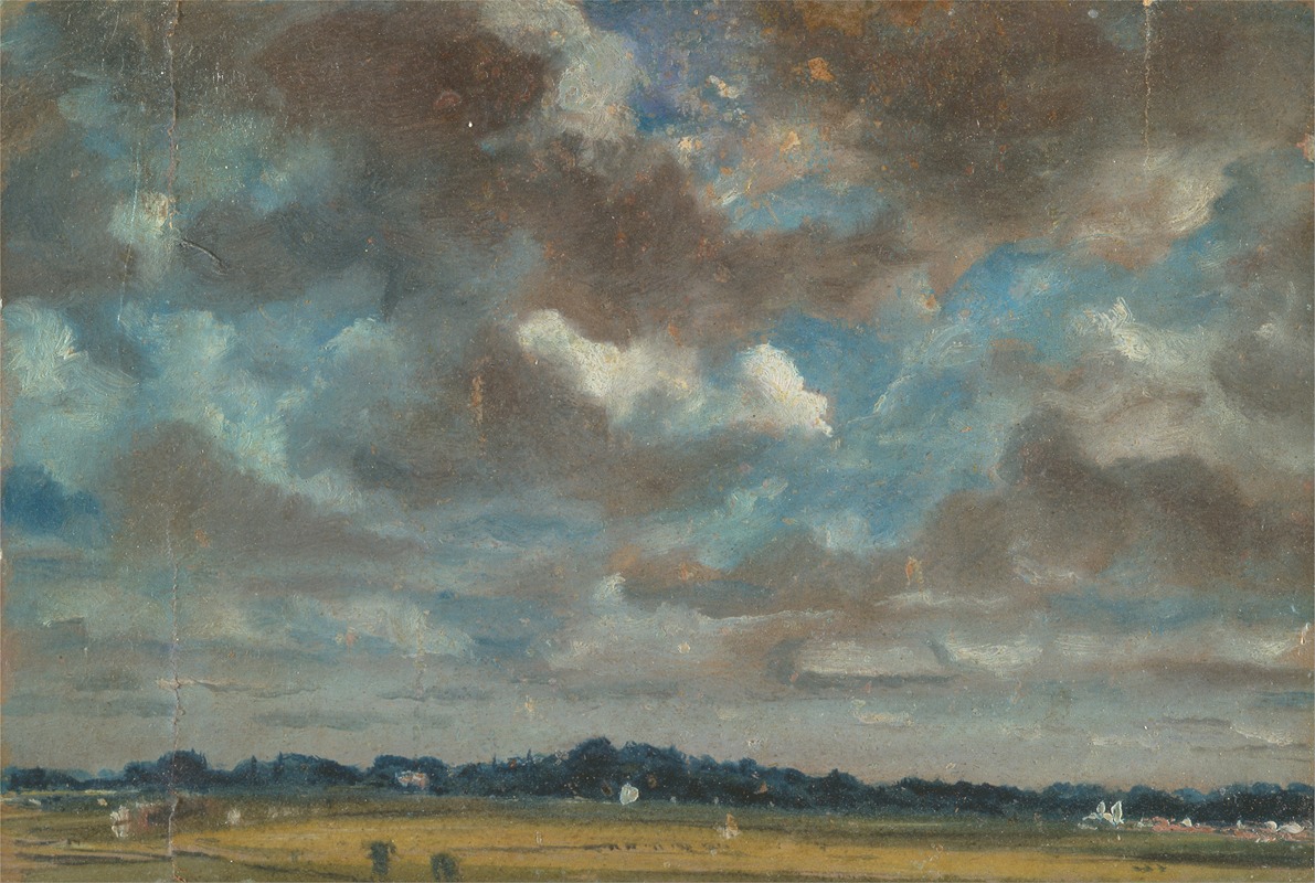 Paysage étendu avec nuages gris (vers 1821)