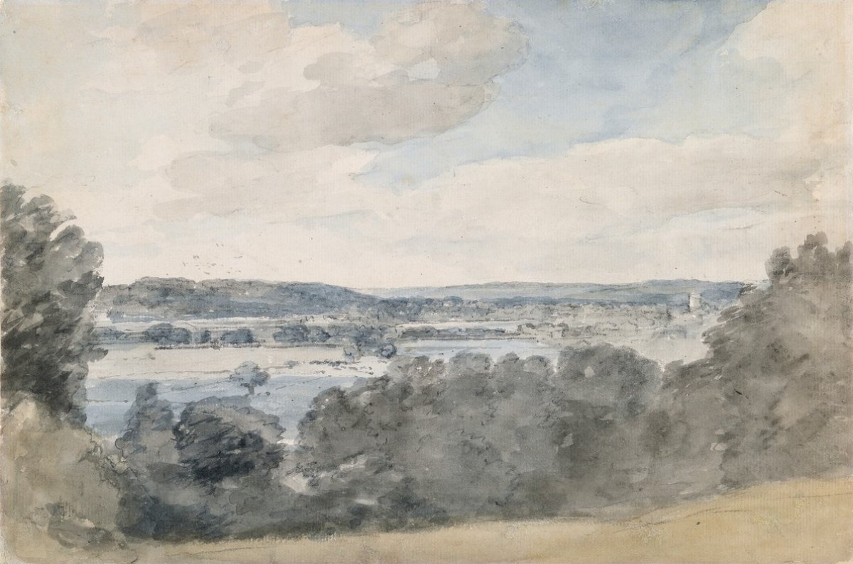 Dedham Vale, Suffolk, depuis les environs d'East Bergholt (vers 1805)