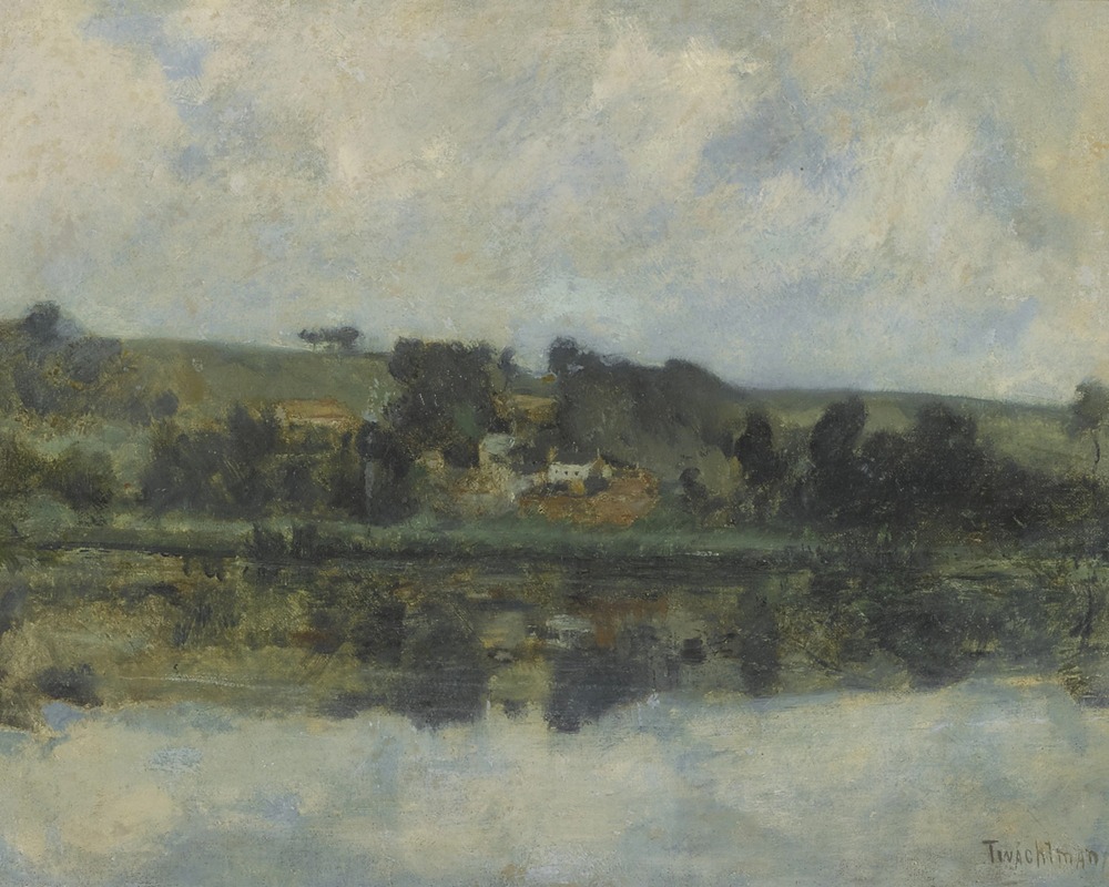 Scène au bord d'une rivière française (vers 1884)