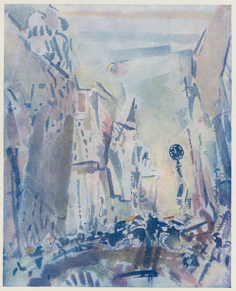 Cinquième avenue - telle qu'elle apparaît à un chef de file des post-impressionnistes (1912)