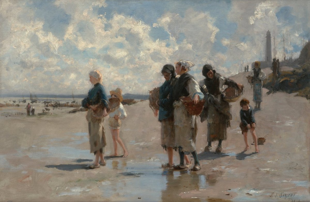 Pêche aux huîtres à Cancale, 1878