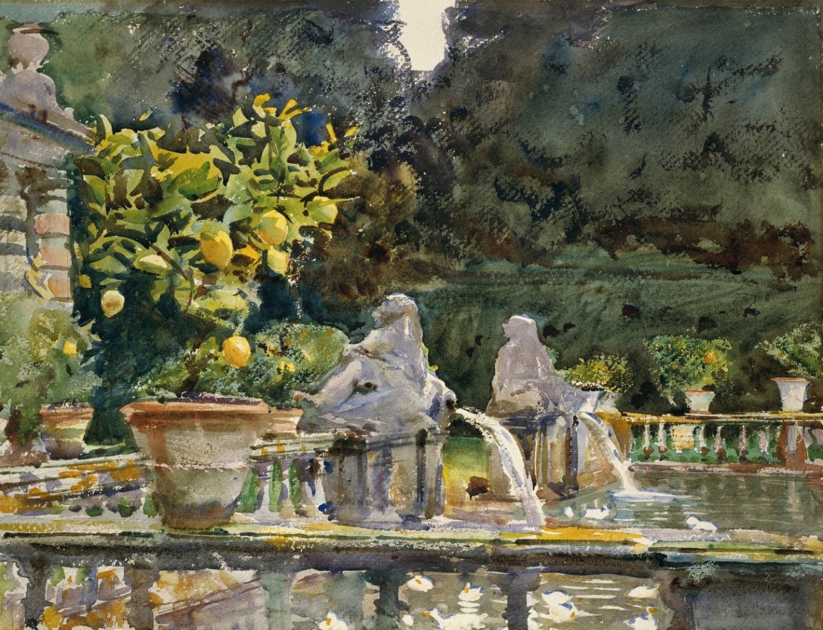 Villa di Marlia, Lucques - une fontaine, 1910
