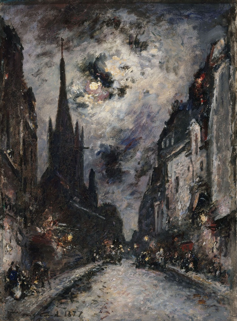 La Rue Saint-Séverin, actuel 5ᵉ arrondissement (1877)