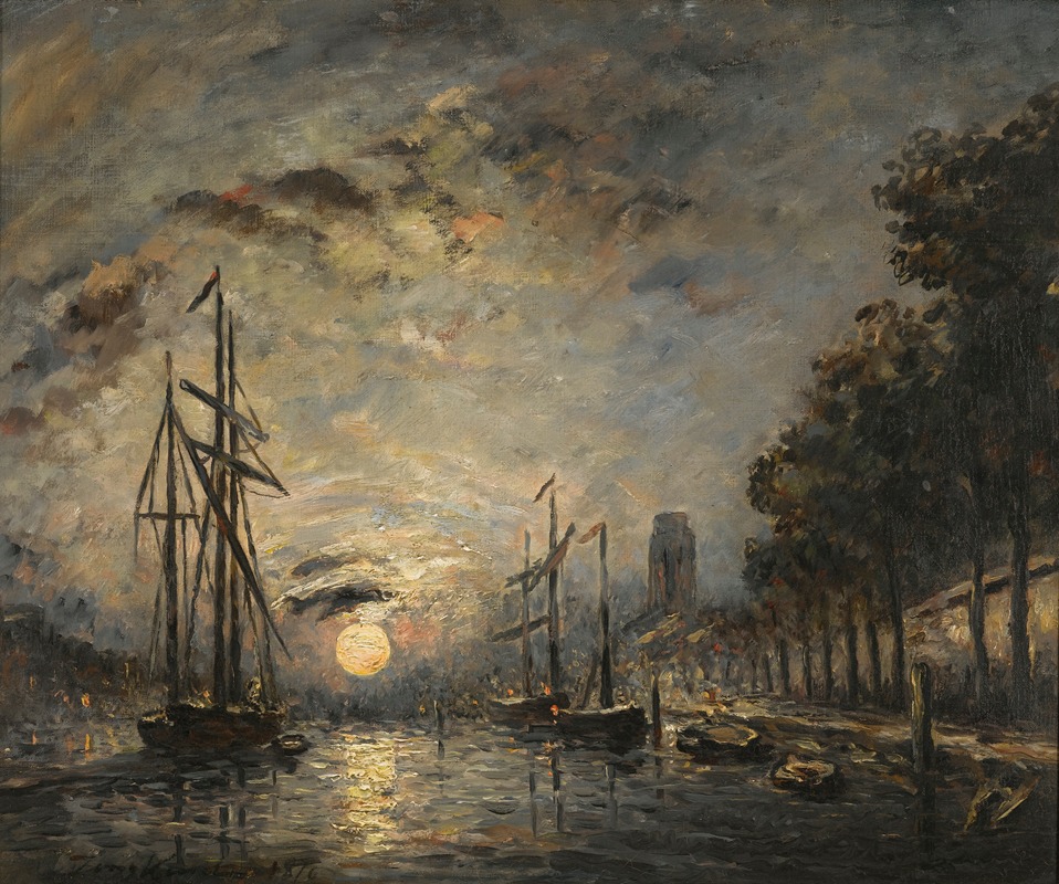 Clair de lune  sur un canal, Dordrecht (1876)