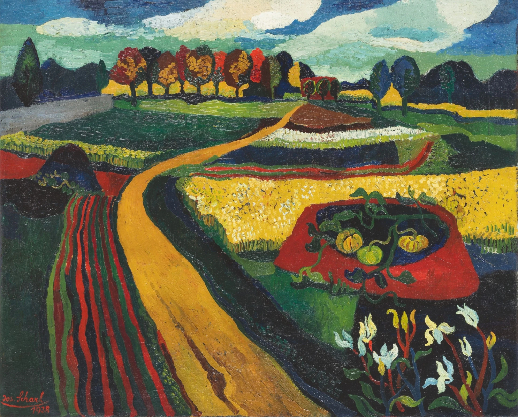 Chemin de campagne avec tas de compost, 1938