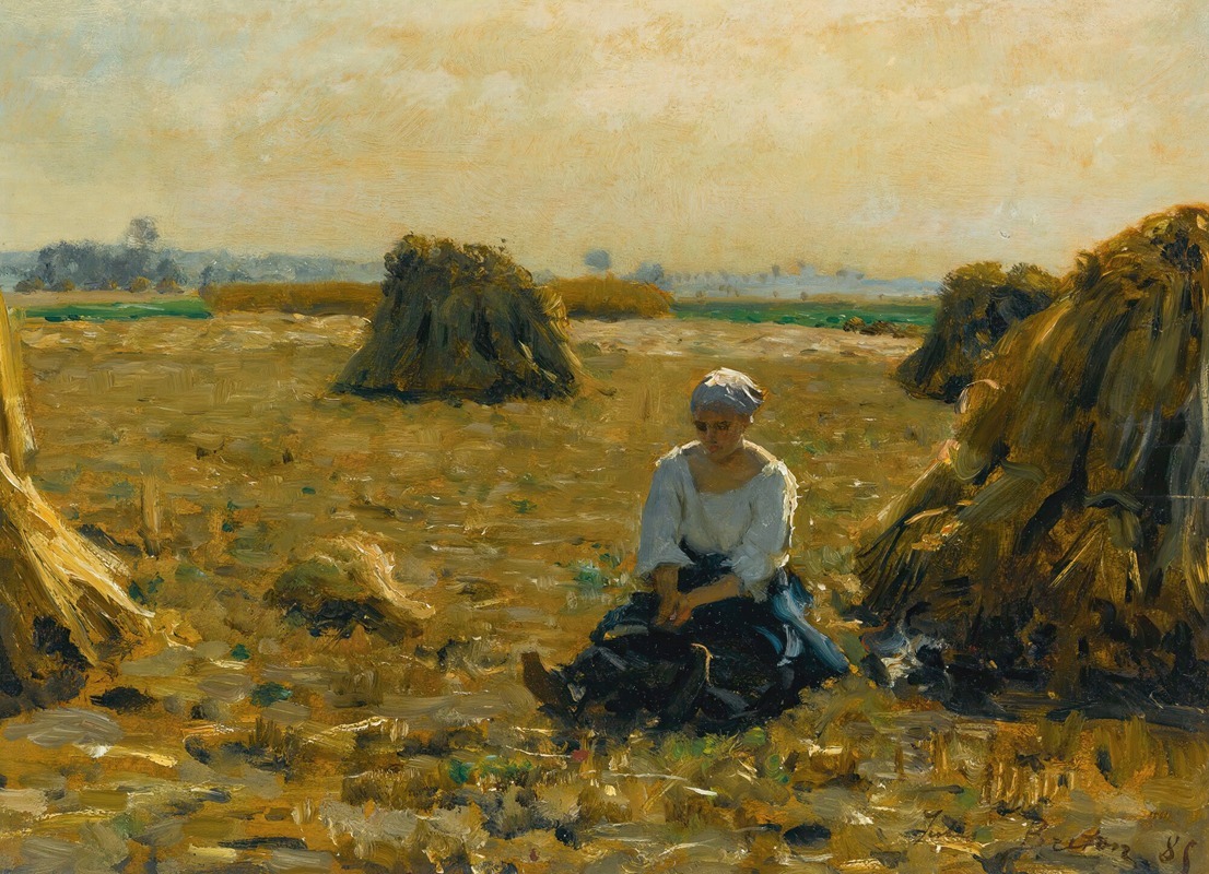  Jeune femme dans les champs (1885)