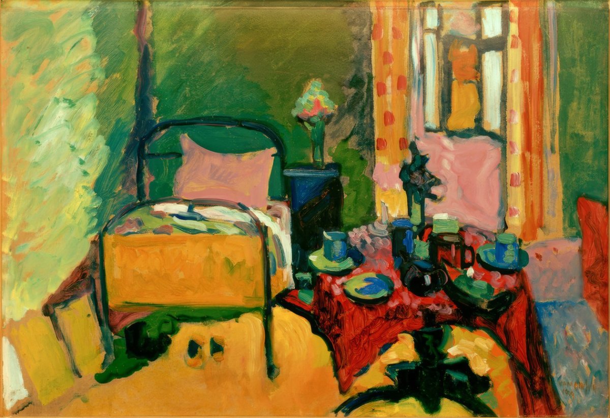 Chambre à coucher dans Ainmillerstraße, 1909