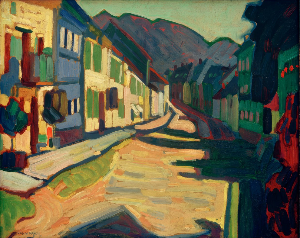 Murnau - Place du marché avec montagnes, 1908