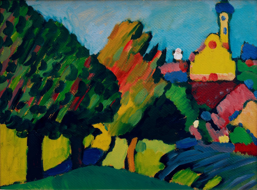 Murnau - Paysage d'automne avec église, 1908