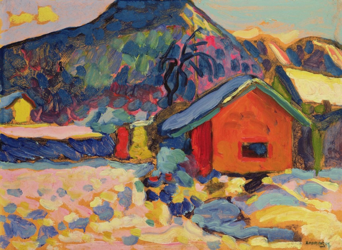 Étude d'hiver avec la montagne, 1908